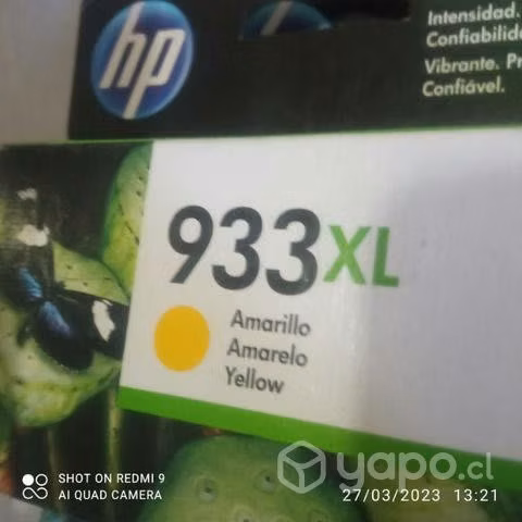 Tintas hp 933xl y 935xl colores originales de alta