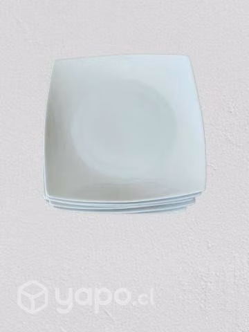 6 platos fondo "basemet".porcelana. 26 cm