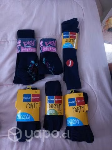 Lote nuevo de calcetas y pantys azul marino