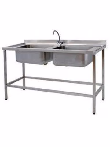 Lavaplatos doble sin secador 1400x600x850 mm