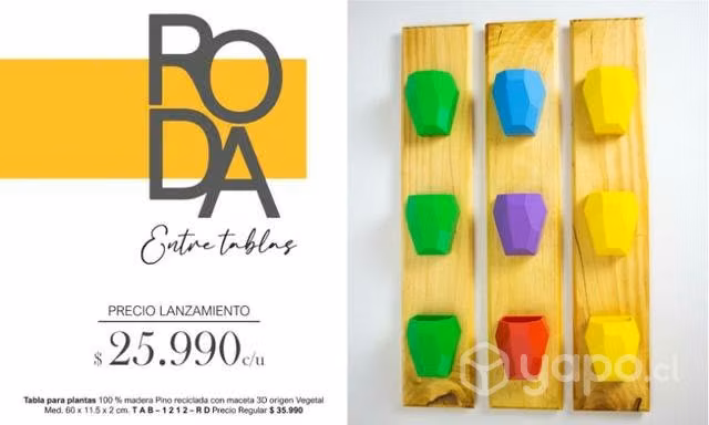 Tabla macetas
