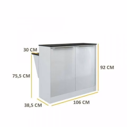 Isla Comedor Dos Puertas Blanco Smart - Imagen 3