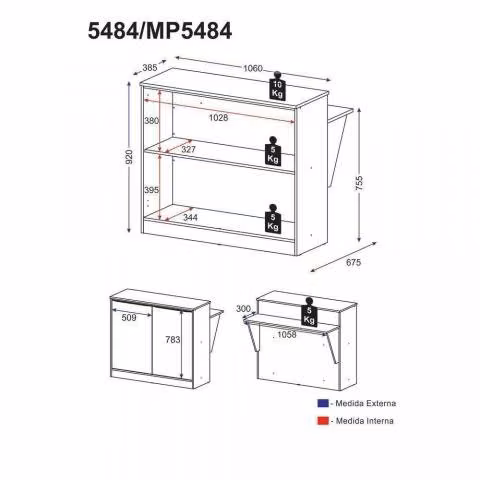 Isla Comedor Dos Puertas Blanco Smart - Imagen 4