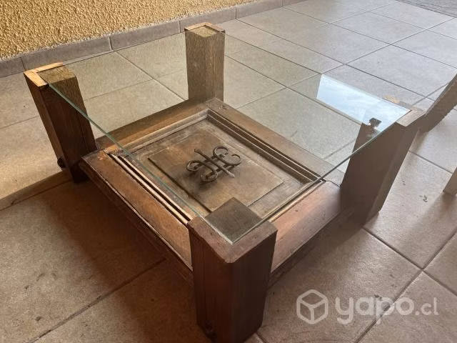 Mesa de centro madera antigua - Imagen 2