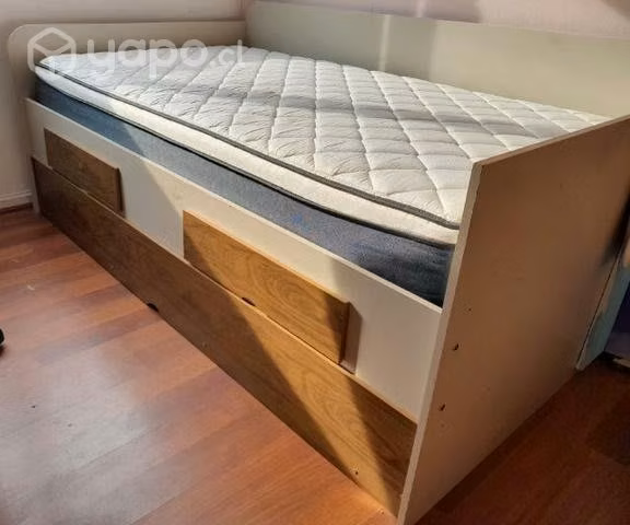 Cama nido con escritorio plaza 1/2