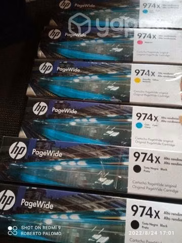 Tintas HP 974x de alta vacias
