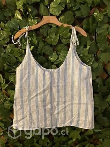 Top con tirantes mujer lino - Imagen 3