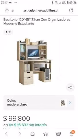 Escritorio con Organizadores