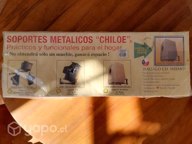 Soporte metálico para lavadora o secadora de ropa