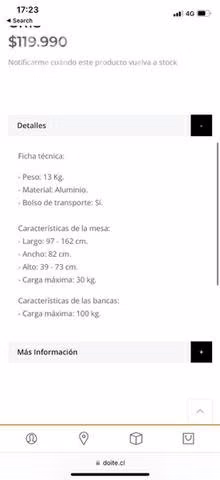 Mesa Camping Doite - Imagen 2