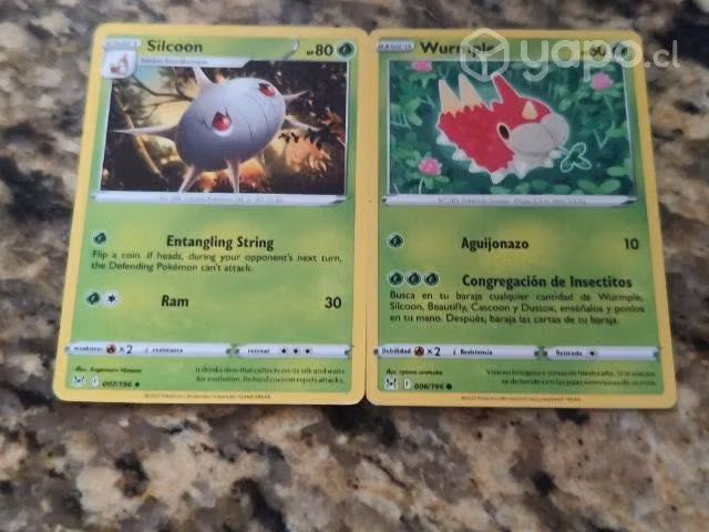 Silcoon + Wurmple carta Pokémon