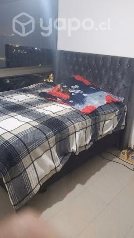 Cama de 2 plazas con colchón semi nuevo - Imagen 2