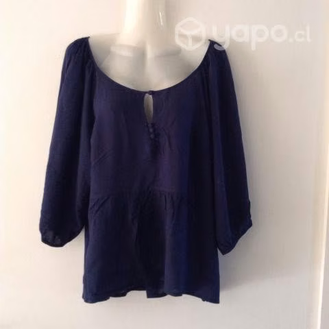 Blusa Azul Mujer Marca 365 Sunshine Talla M, - Imagen 2