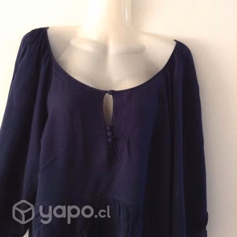 Blusa Azul Mujer Marca 365 Sunshine Talla M, - Imagen 3