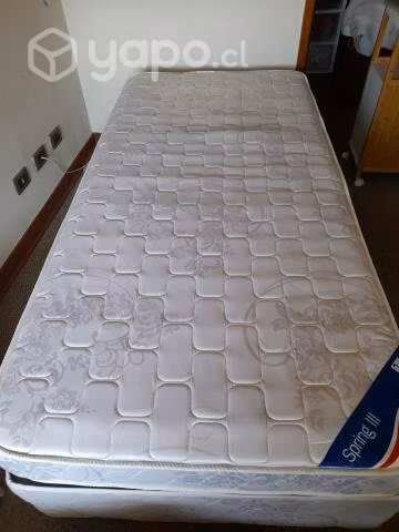 Cama americana flex 1 plaza + cubre colchón