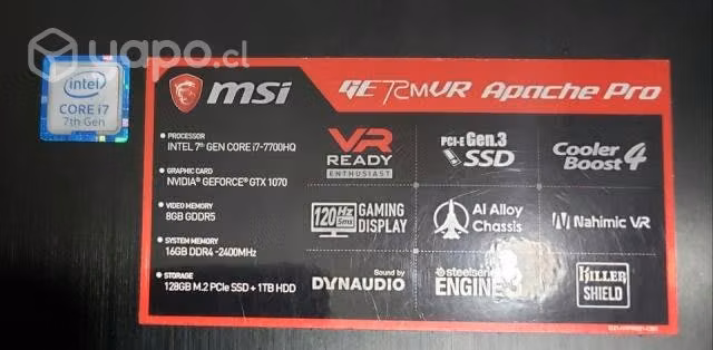 Notebook Gamer MSI Apache Pro