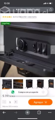 Estufa eléctrica chimenea