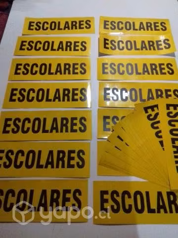 3 adhesivos letrero escolar reglamentario