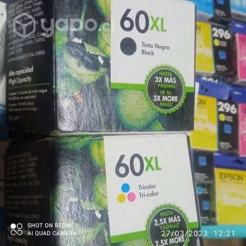 Packs de tintas HP 60xl colores originales de alta