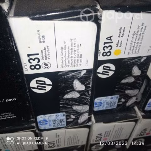 Tintas hp 831a colores originales de 775ml