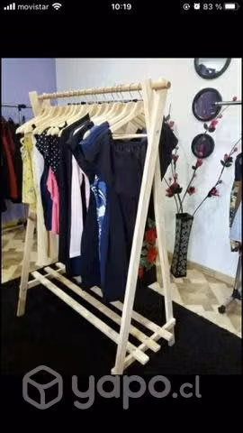 Perchero desmontable de madera