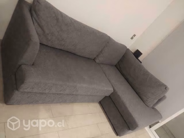 Sofa Modular de lino Gris forma L