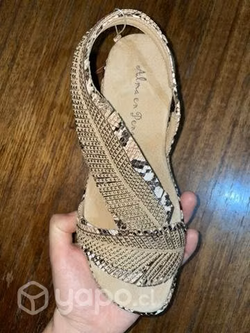 Sandalias mujer de fuego beige - Imagen 4