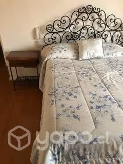 Cama 2 Plazas + Colchonería + Veladores + Silla