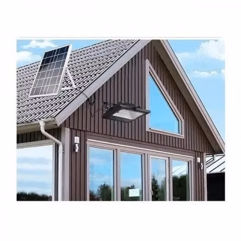 Foco Led 120w + Panel Solar + Control
