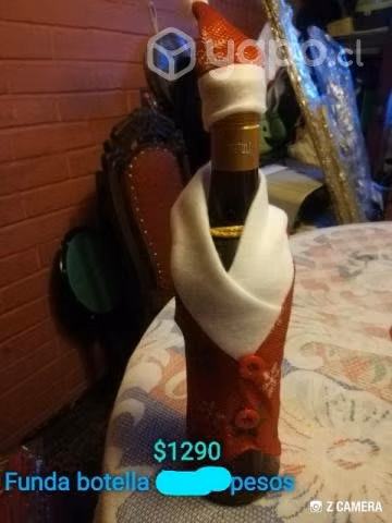 Funda para botella navideño
