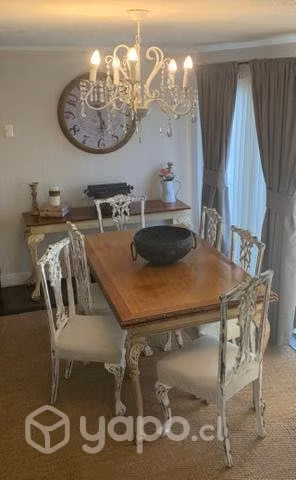 Comedor Madera Antigua 6 sillas