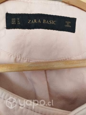 Chaqueta ecocuero ZARA rosada - Imagen 2