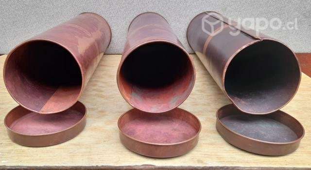 Antiguos porta botellas de cobre - Imagen 5
