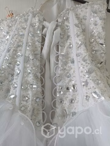 Vestido novia talla S, usado 1 vez.