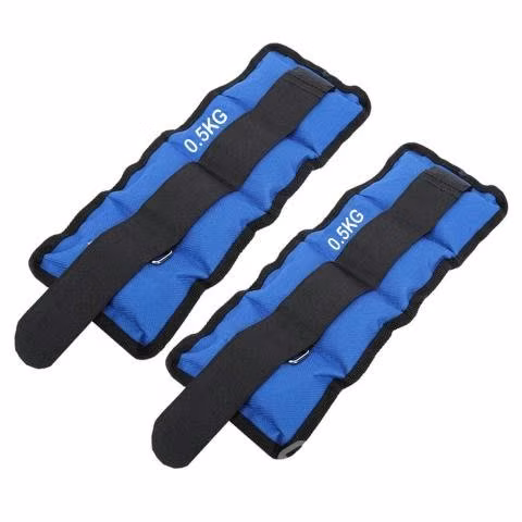 Pesas Deportivas Para Tobillos y Muñeca 1kg Azul