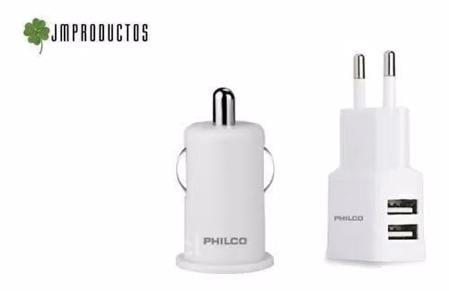 Cargador 3x1 Cable Trenzado 2.1 Amp Muro Y Auto