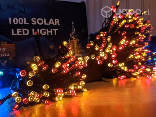 Luz led solar multicolor navidad