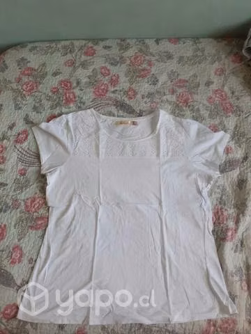 Polera blanca mujer Talla XL