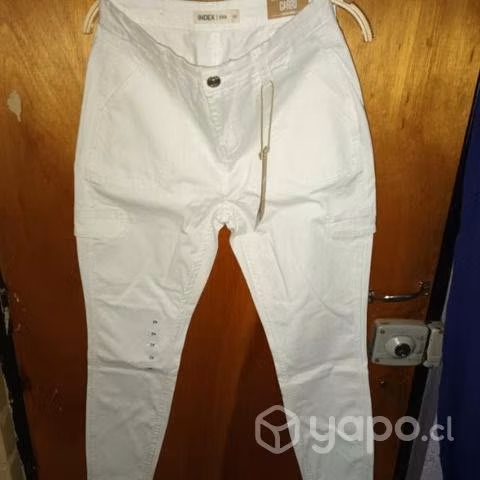 Jeans cargo mujer