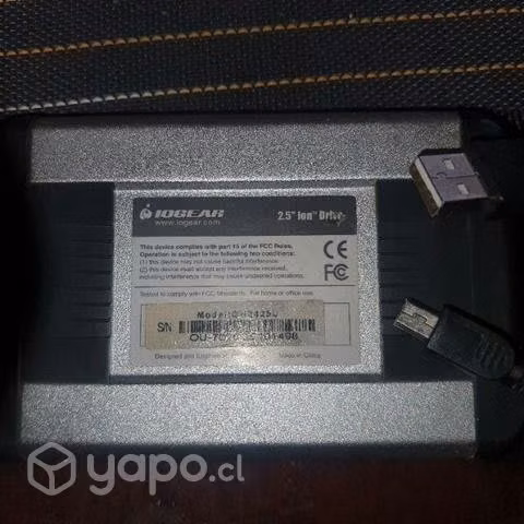 Adaptador o cofre disco externo 2.5 IDE con disco - Imagen 3