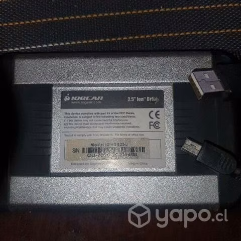 Adaptador o cofre disco externo 2.5 IDE con disco - Imagen 2