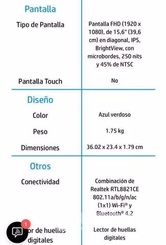 Notebook HP casi nuevo - Imagen 3