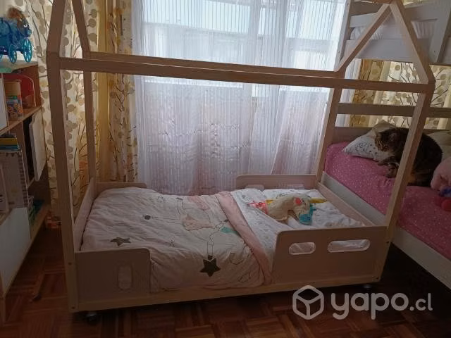 Cama de transición Casita Rosada (usada)