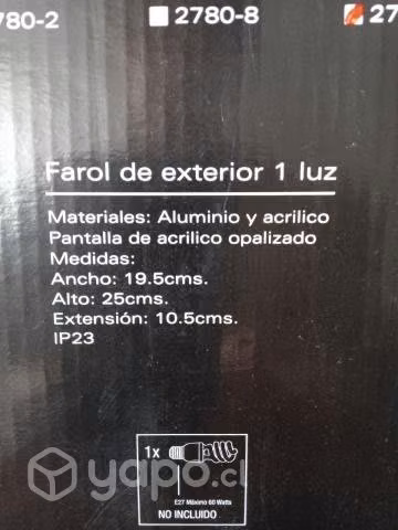 FAROL de EXTERIO 1 luz NUEVOS