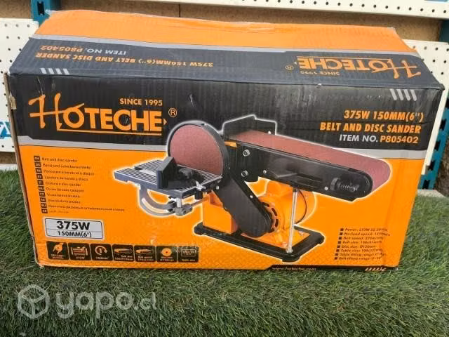 LIJADORA DE BANDA Y DISCO HOTECHE 375W 150Mm