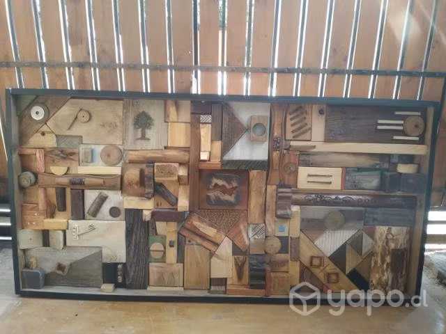 Cuadro de madera 3D,