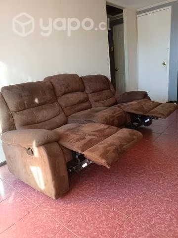 Sofa tres cuerpos reclinable Berger, excelente