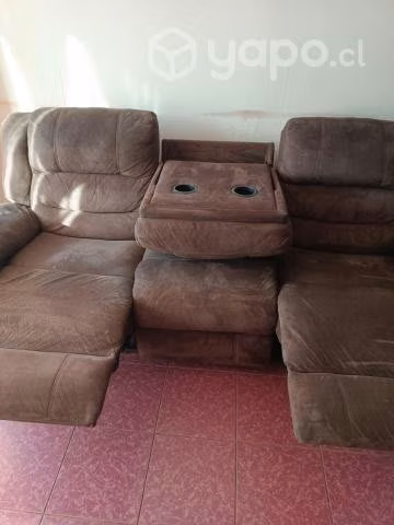 Sofa tres cuerpos reclinable Berger, excelente