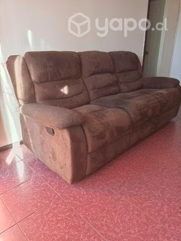 Sofa tres cuerpos reclinable Berger, excelente