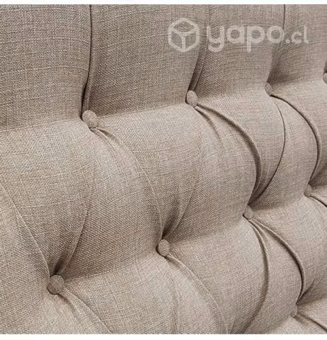 Respaldo cama 1.5 plaza lino-beige
